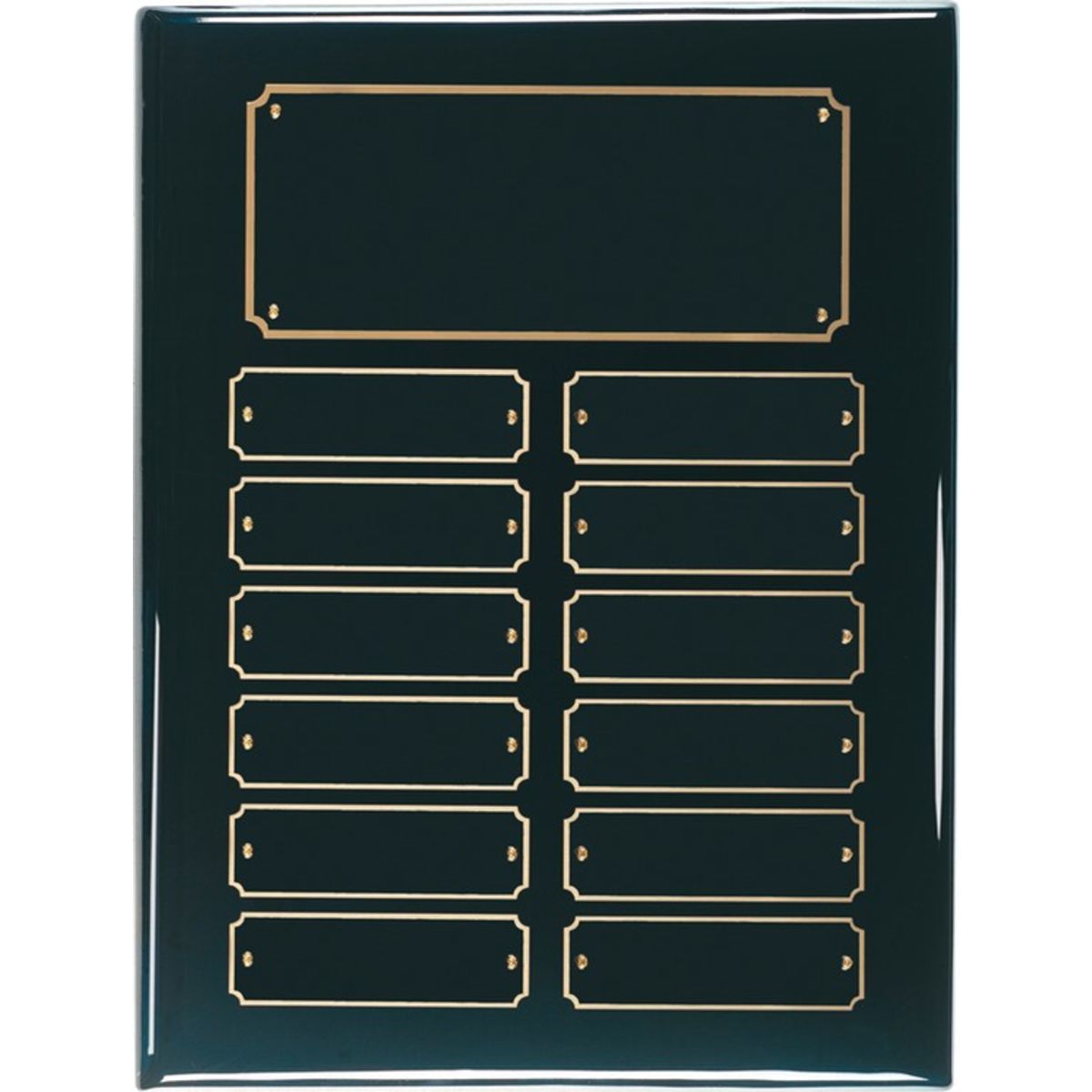 12 Plate Black Piano Finish Perpetual Plaques