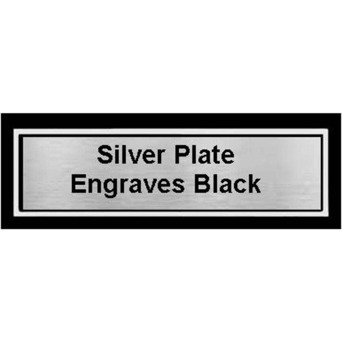 3" x 9" Silver Border Cast Aluminum Plaque