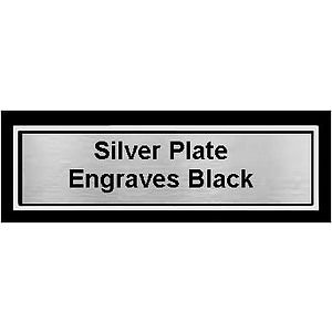3" x 9" Silver Border Cast Aluminum Plaque