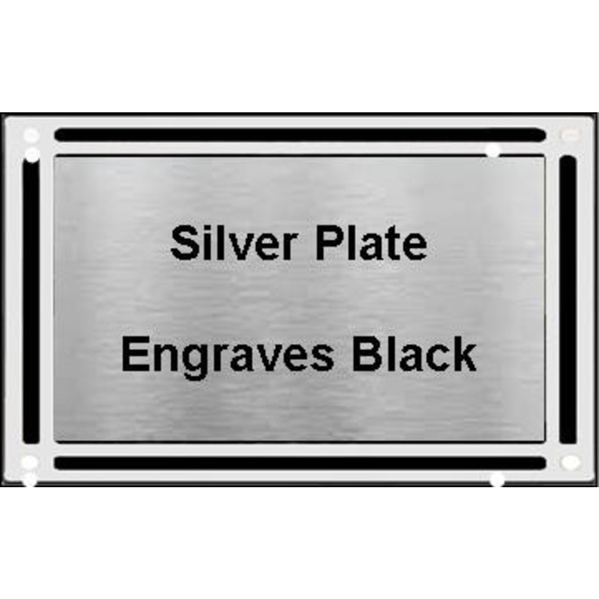 8" x 10" Silver Border Cast Aluminum Plaque
