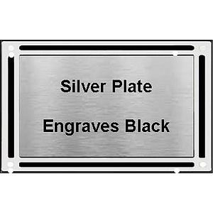 8" x 10" Silver Border Cast Aluminum Plaque