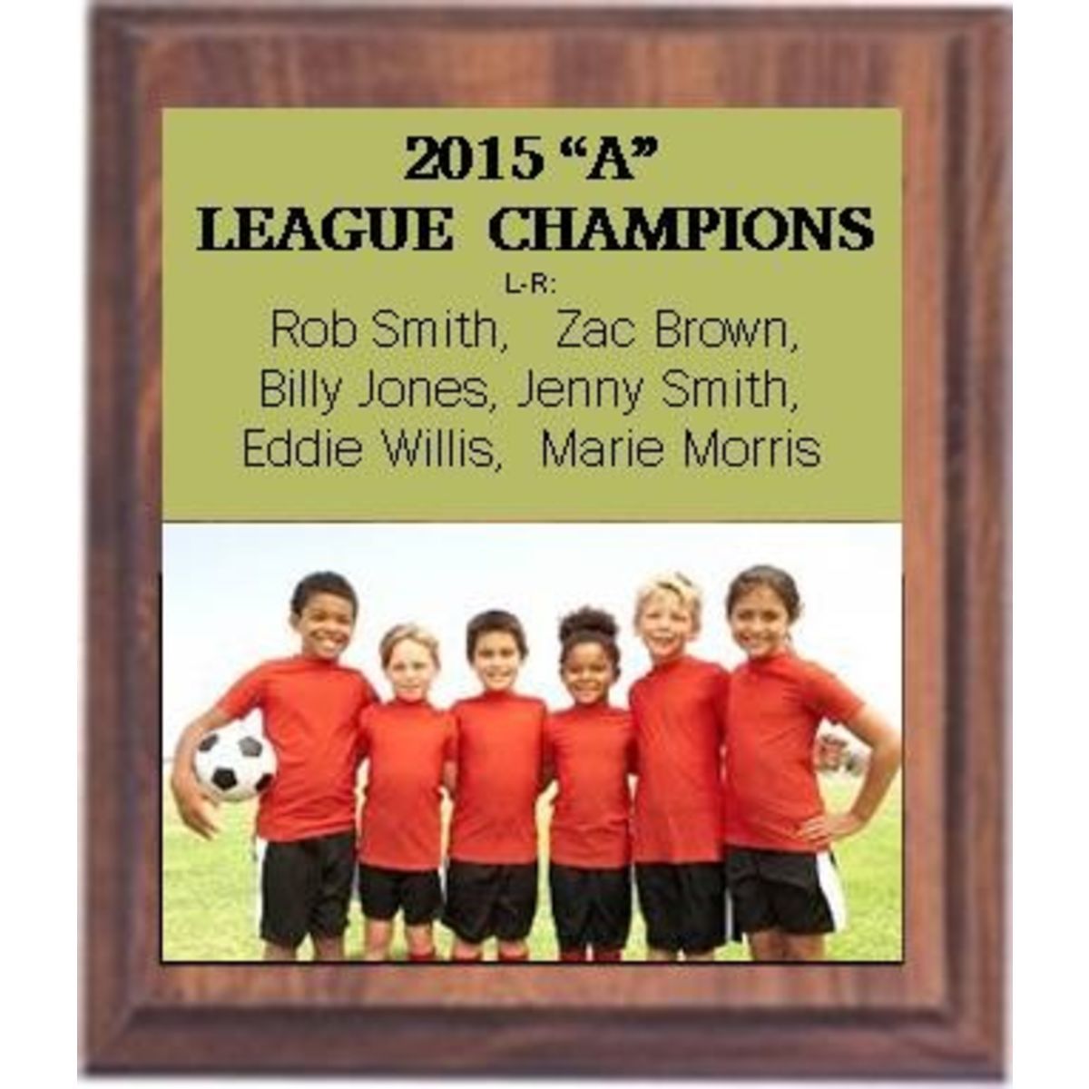 5" x 7" Cherry Finish Plaque with a Full Color Metal Plate