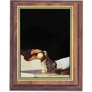 5" x 7" Cherry Finish Plaque with a Baseball Hi-Definition Plate