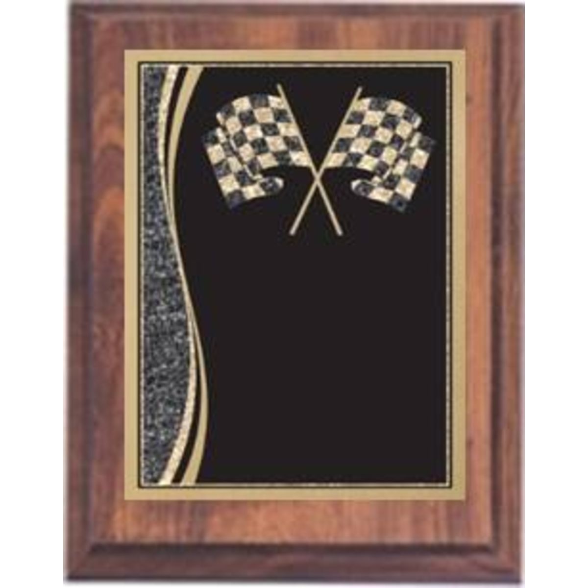 6" x 8" Cherry Finish Plaque with a Racing Designer Plate