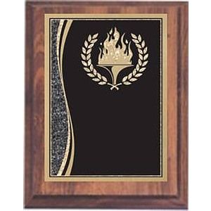 6" x 8" Cherry Finish Plaque with a Victory Designer Plate
