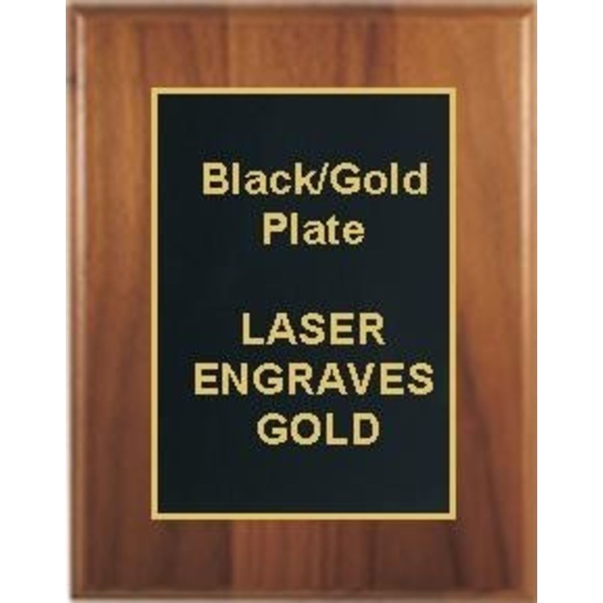 6" x 8" Cherry Finish Plaque with a Black Designer Plate