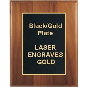 6" x 8" Cherry Finish Plaque with a Black Designer Plate