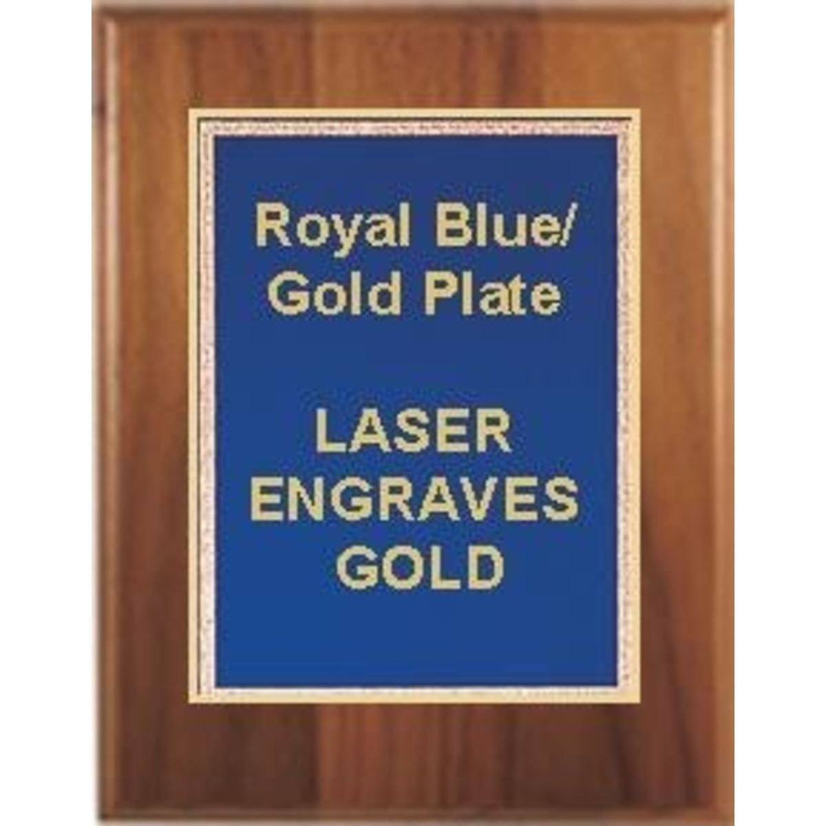 8" x 10" Cherry Finish Plaque with a Blue Florentine Plate