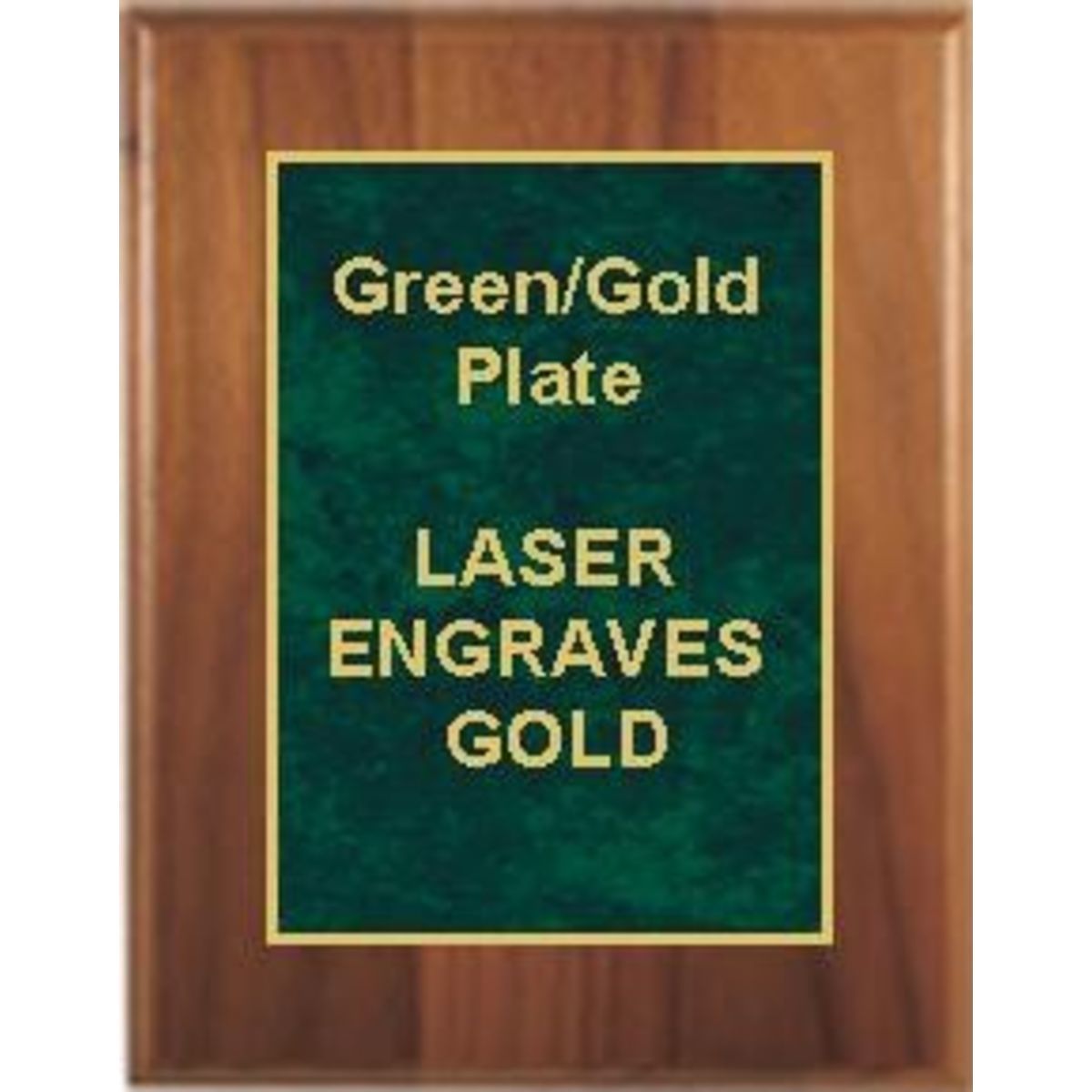 8" x 10" Cherry Finish Plaque with a Green Marble Designer Plate