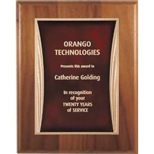 8" x 10" Cherry Finish Plaque with a Red Showtime Plate