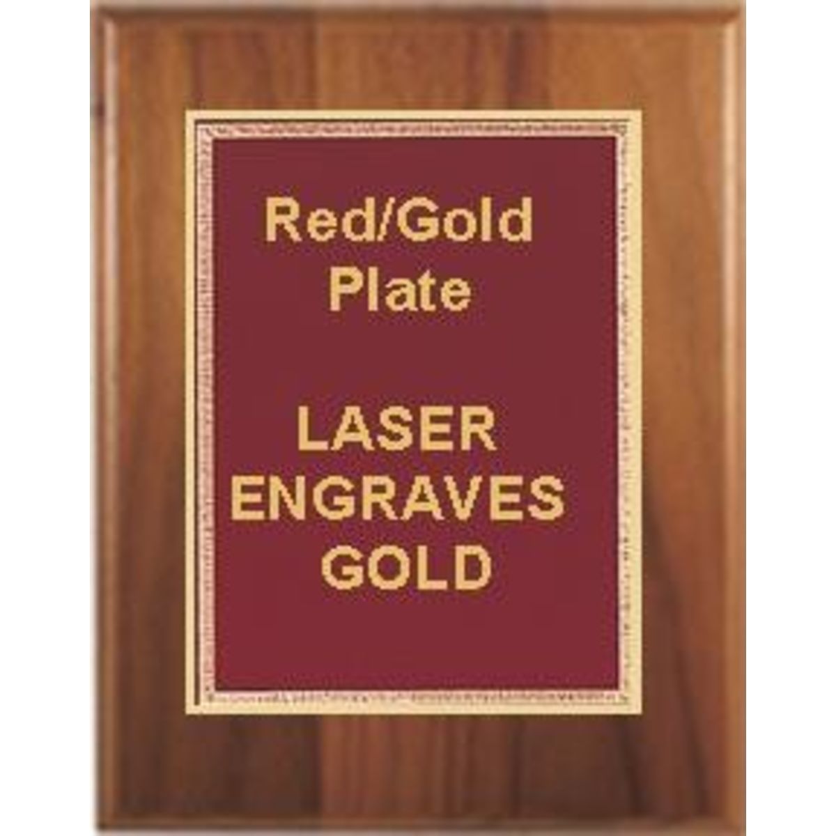 9" x 12" Cherry Finish Plaque with a Red Florentine Plate