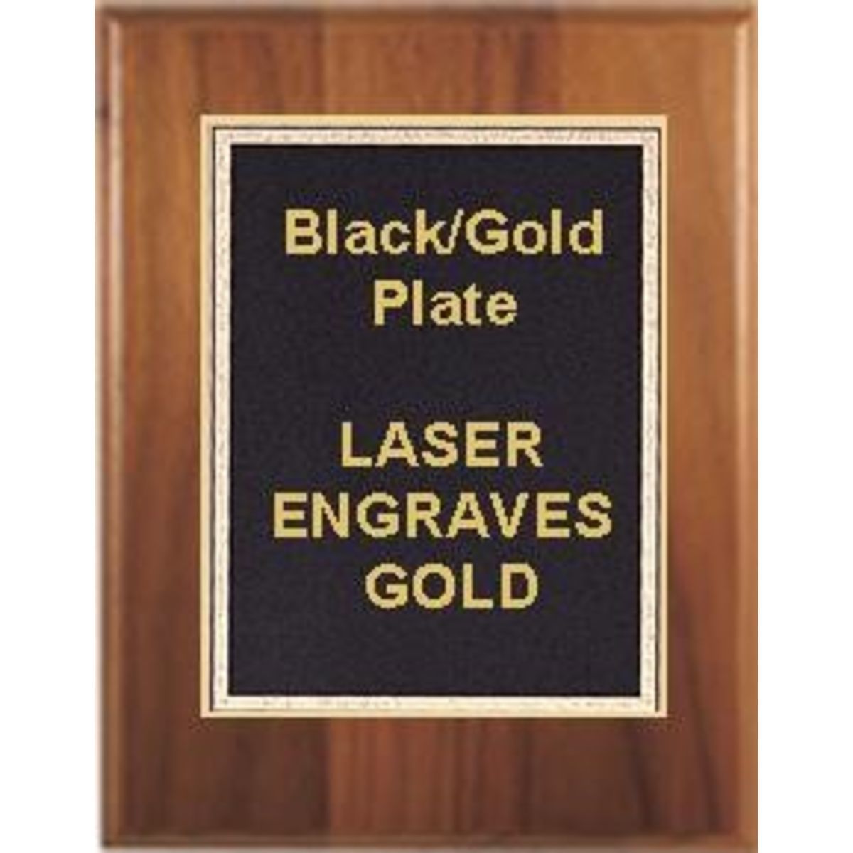 9" x 12" Cherry Finish Plaque with a Black Florentine Plate