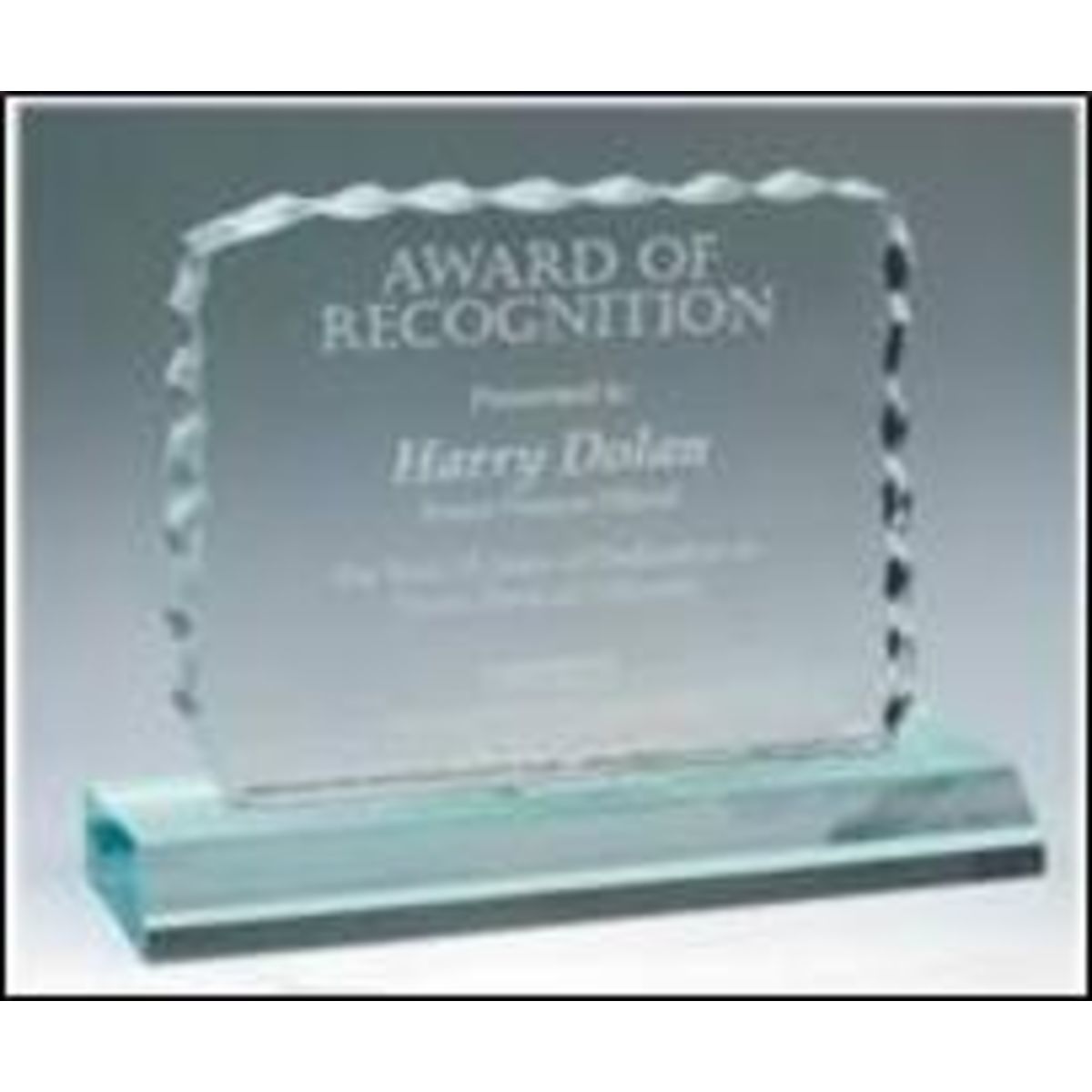 4 1/2" x 5 1/2" Jade Cracked Ice Acrylic Award