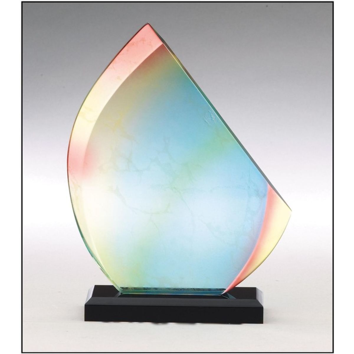 8 1/2" Multi-Color Acrylic Award with Base