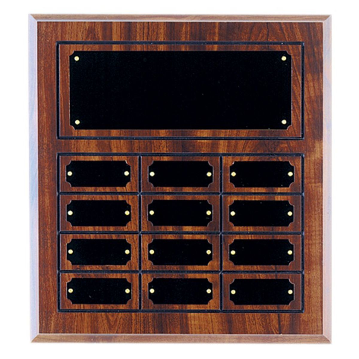 12 Plate Cherry Finish Perpetual Plaques