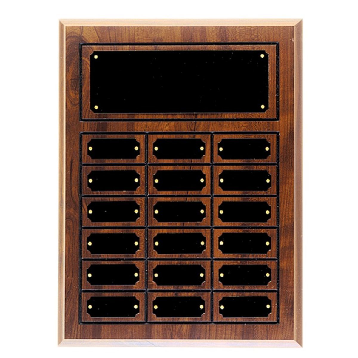 18 Plate Cherry Finish Perpetual Plaques
