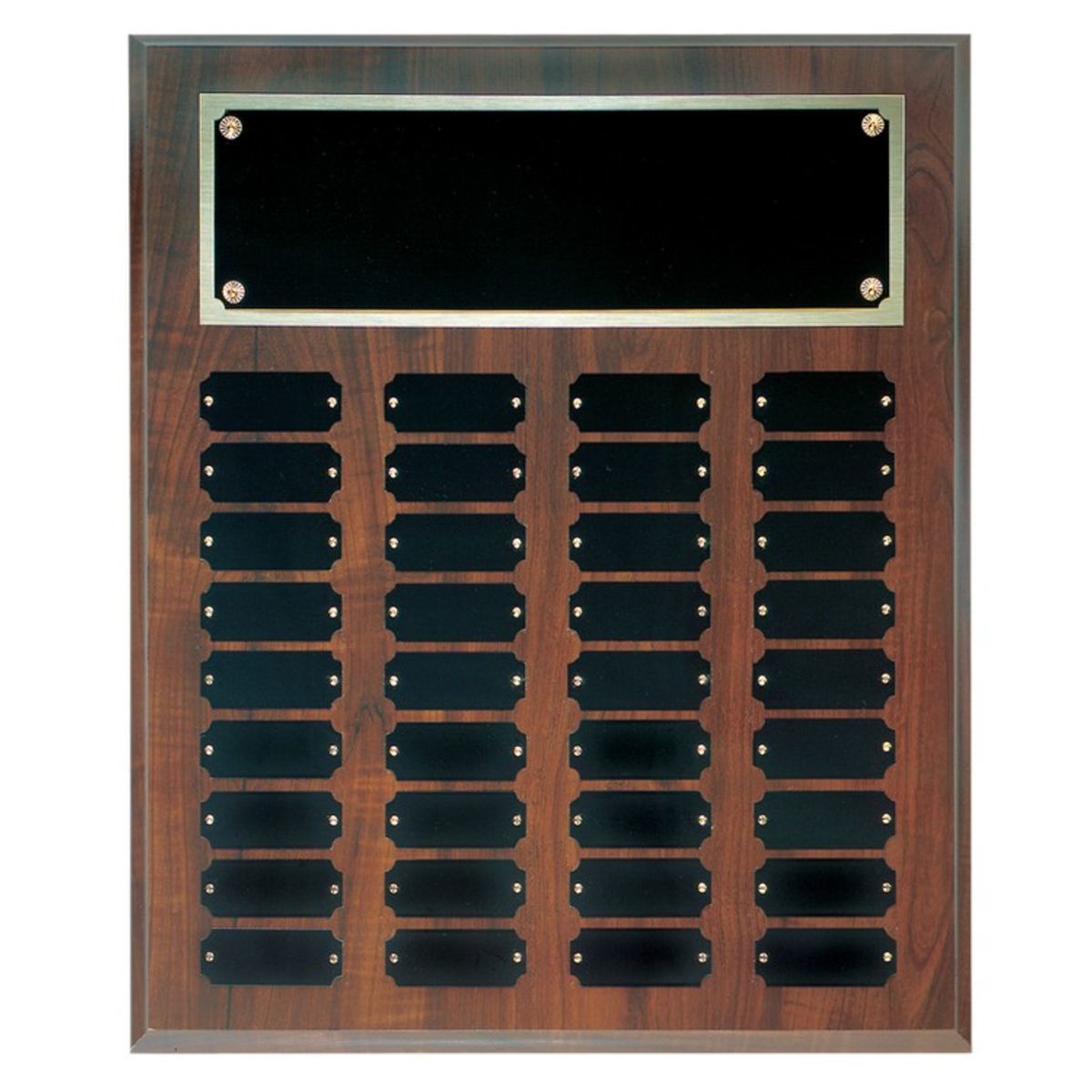 36 Plate Cherry Finish Perpetual Plaques