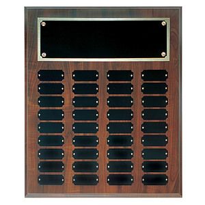 36 Plate Cherry Finish Perpetual Plaques