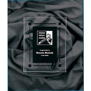 8" x 10" Solid Black Acrylic Clear-Plaq Award