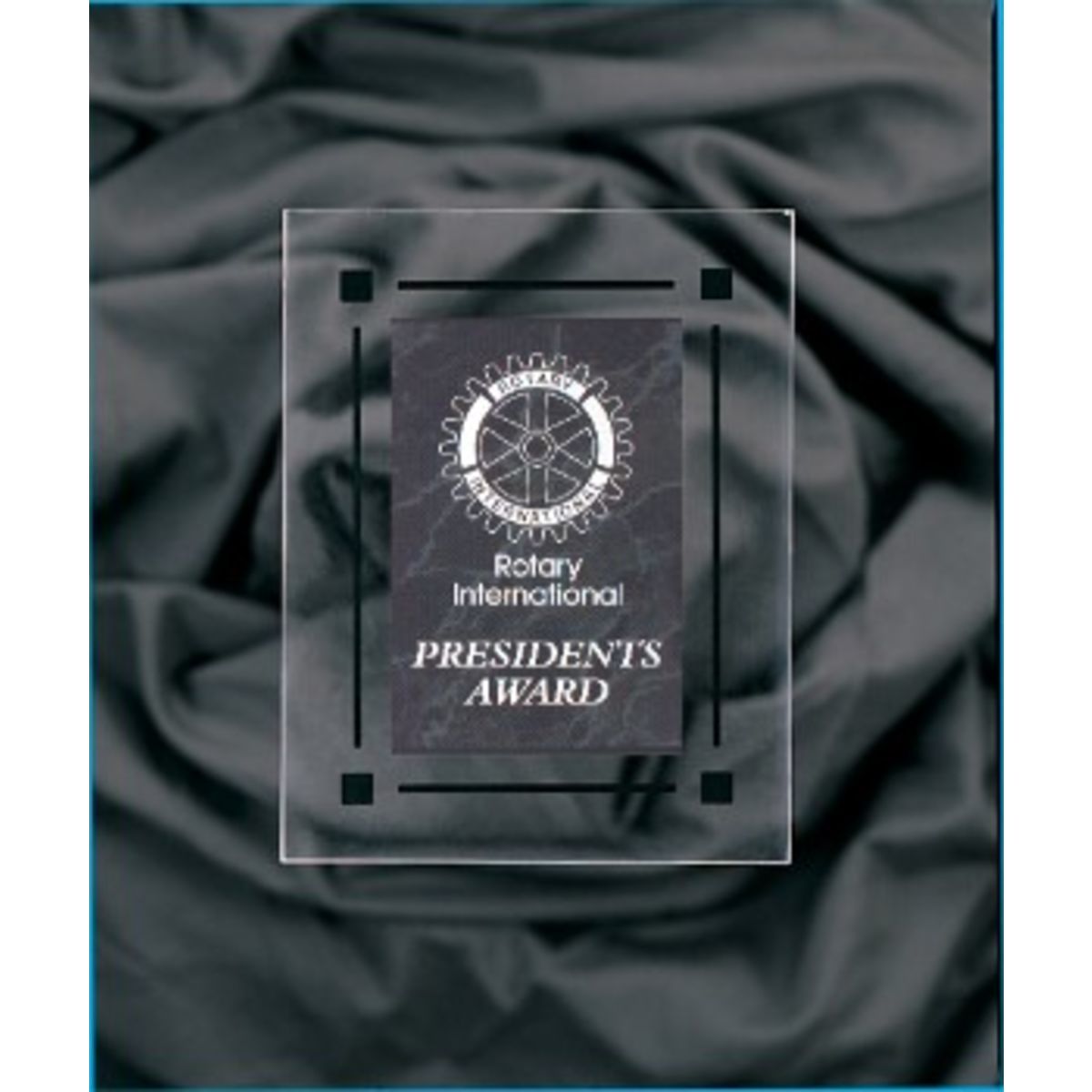 9" x 11" Black Marble Acrylic Clear-Plaq Award