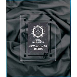 9" x 11" Black Marble Acrylic Clear-Plaq Award