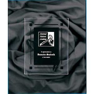 9" x 11" Solid Black Acrylic Clear-Plaq Award