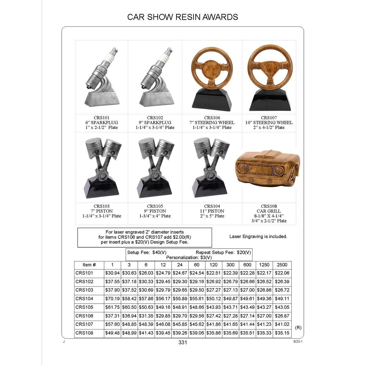 Car Grill Resin Award