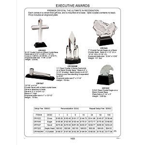 11" 5 Rising Crystal Diamonds Executive Award