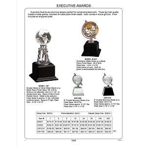8-3/4" Metal Globe Executive Award
