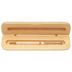 Laser Engraved Maple Pen & Pen Case Set