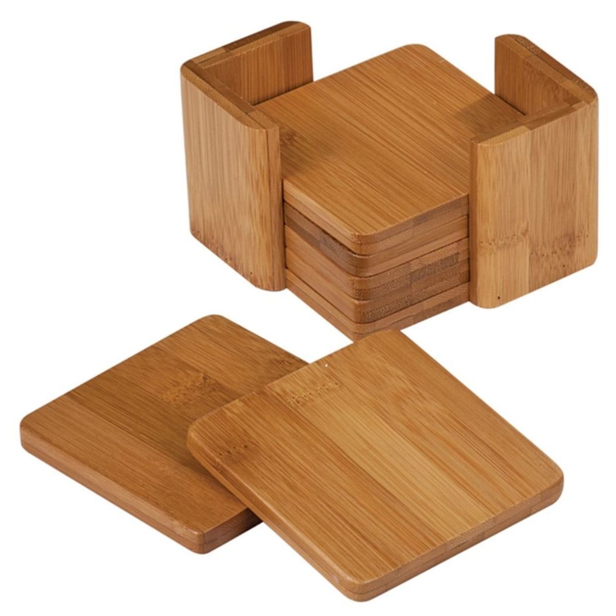 Personalized Bamboo Coaster Set