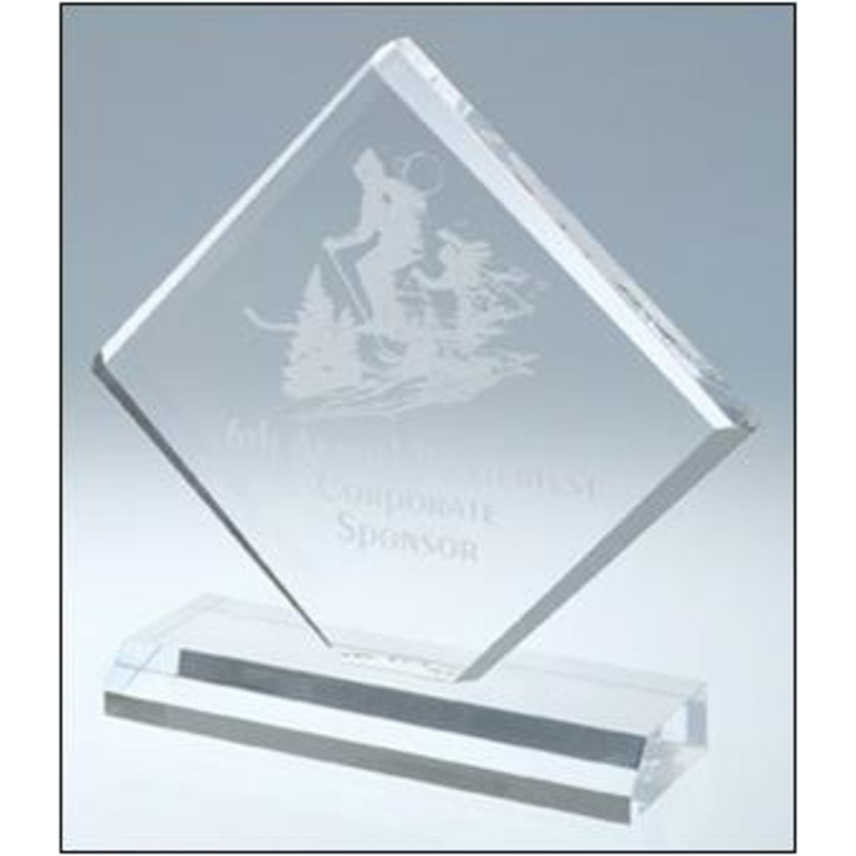 5" x 5" Clear Diamond Jewel Bevel Acrylic Award