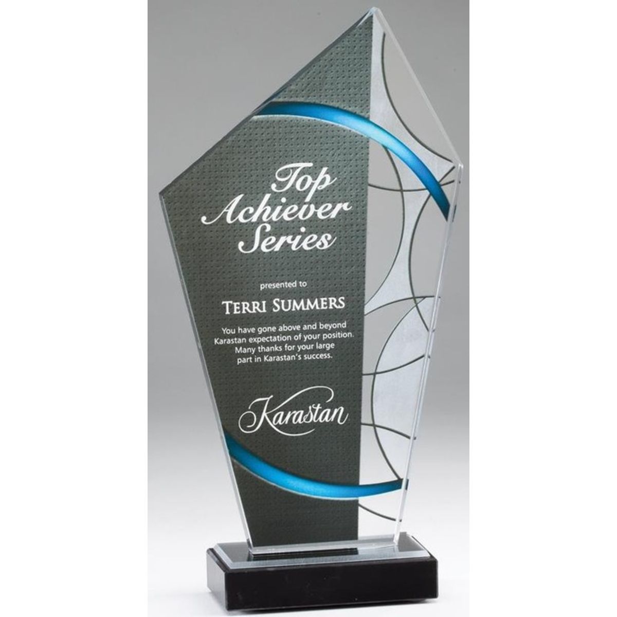 11" Stained Glass Acrylic Award with Marble Base