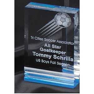 Blue Rectangle Acrylic Award (Limited Quantity) (Price Reduced)