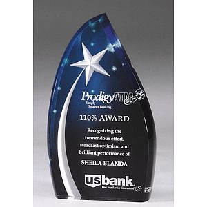 4 1/2" x 7 3/4" Exclusive Super Shooting Star Acrylic Award