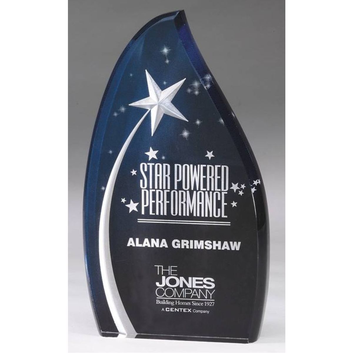 5 1/2" x 9 1/2" Exclusive Super Shooting Star Acrylic Award