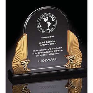 Winged Gold Eagle Corporate Acrylic Award
