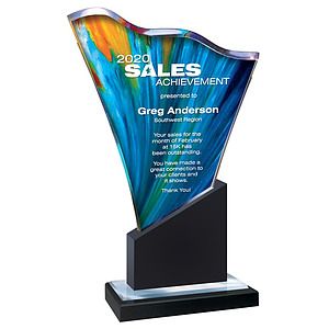 10" Wave Series Acrylic Award