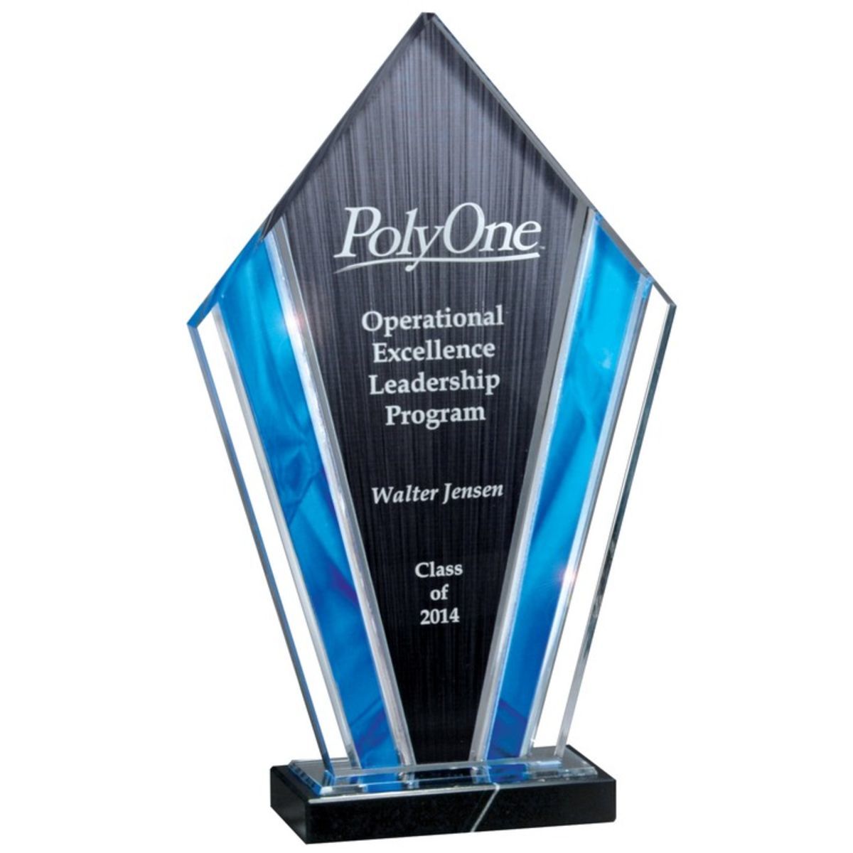 12" Deco Series Blue Acrylic Award