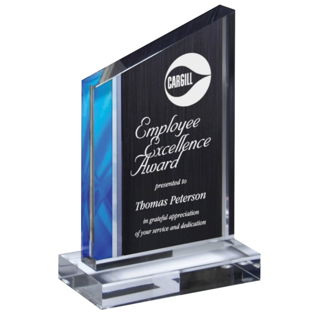 7-1/4" Deco Series Blue Peak Acrylic Award