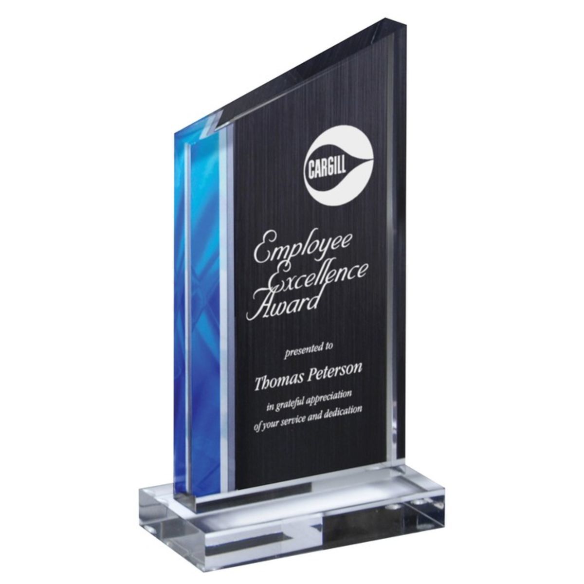 8-3/4" Deco Series Blue Peak Acrylic Award