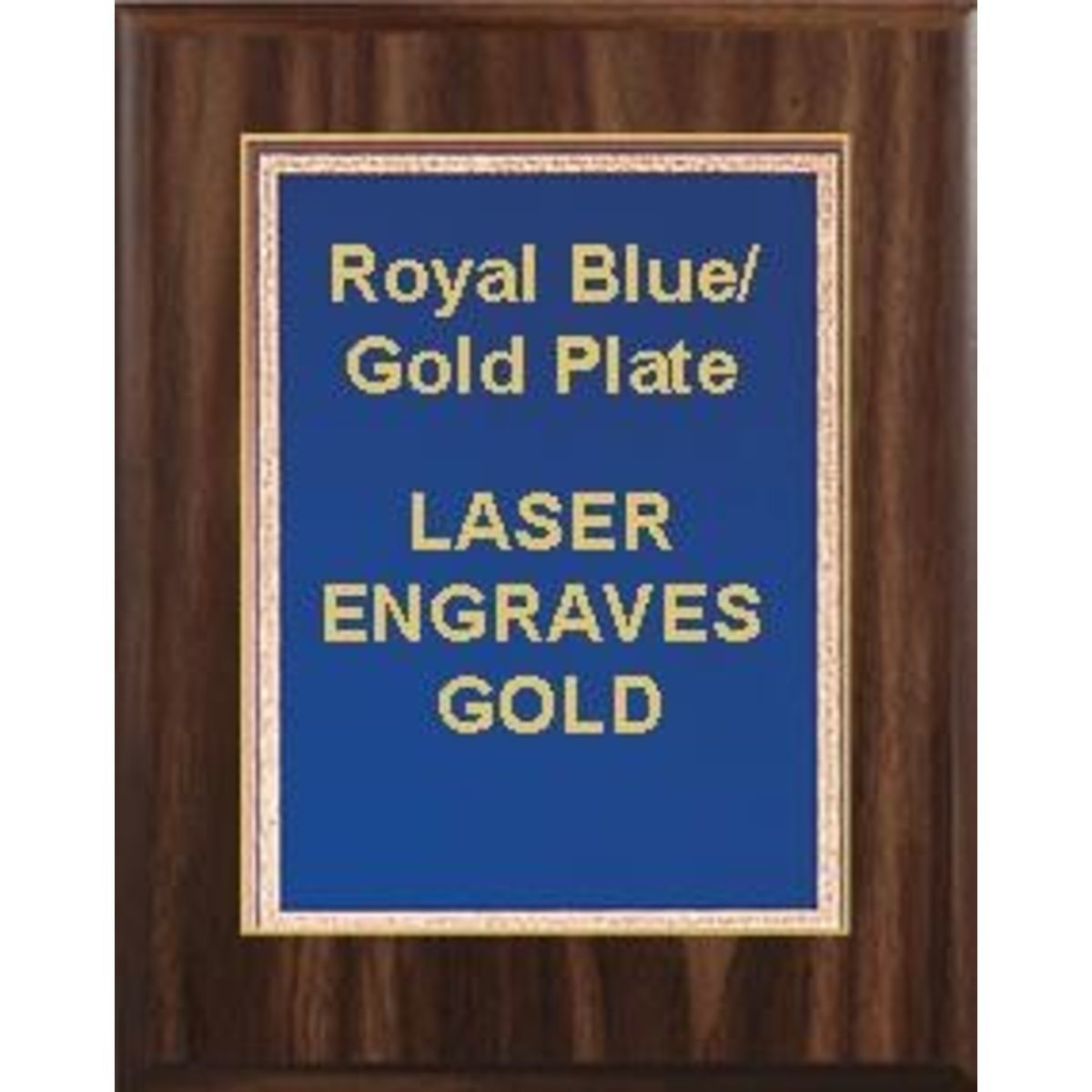 9" x 12" Classic Walnut Finish Plaque with a Blue Florentine Plate