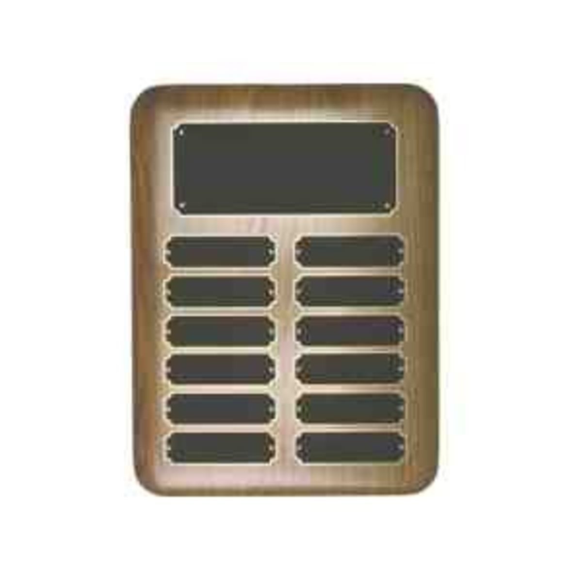 12 Plate Elliptical Walnut Perpetual Plaques