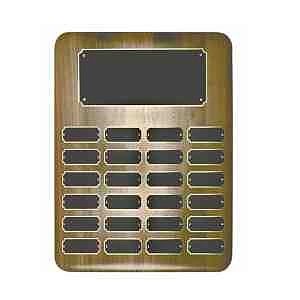 24 Plate Elliptical Walnut Perpetual Plaques