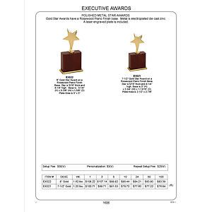 8" Gold Polished Star Award