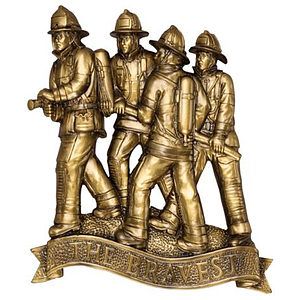 Fireman Resin Plaque Mount