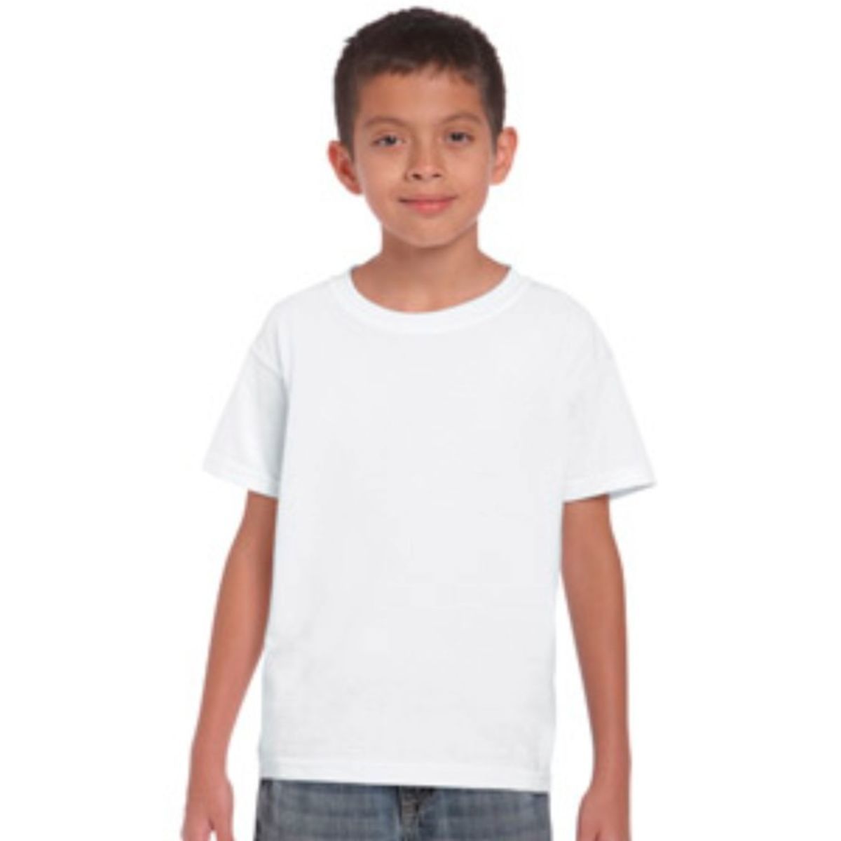 Embroidered G2000B 100% Cotton White Youth T-shirt