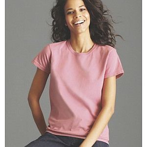 Embroidered G2000L 100% Cotton Colored Ladies T-shirt