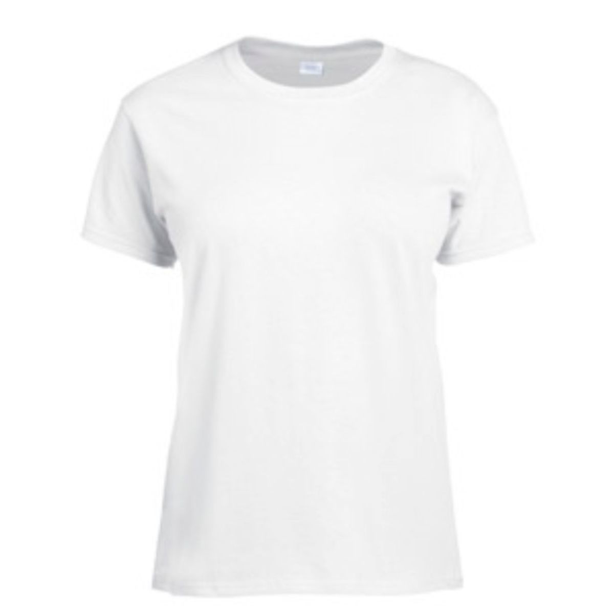 Screen Printed G2000L 100% Cotton White Ladies T-shirt