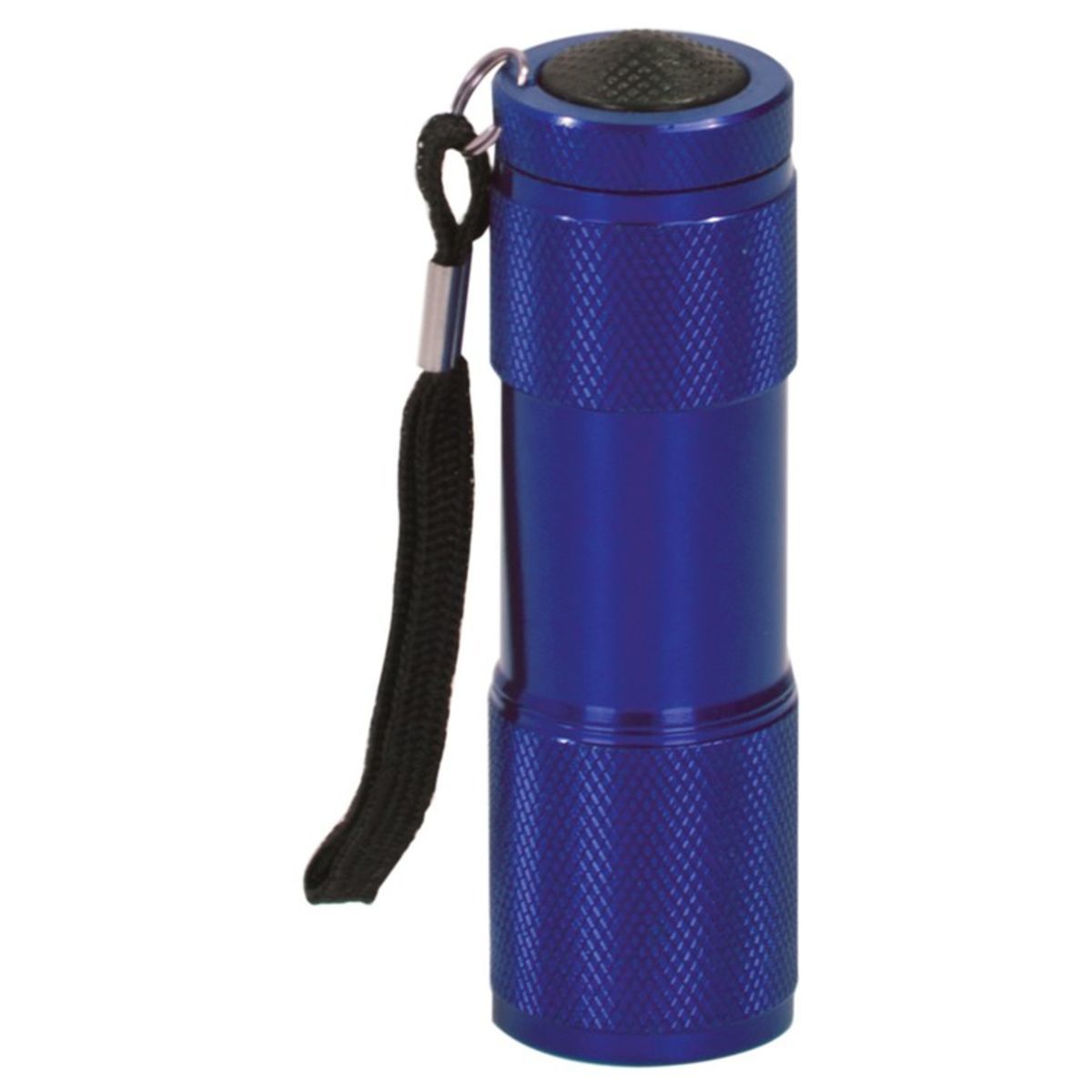 Blue 9 LED Flashlight with Strap